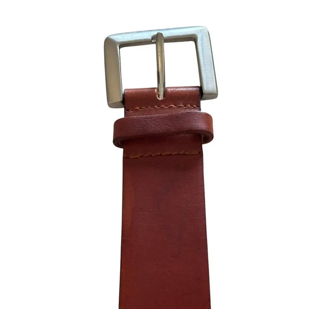 G.H. Bass & Co Belt 5100 Brown Unisex Sz M 32 Leather 1 3/8